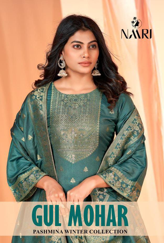 Gul Mohar Naari Pashmina Suits