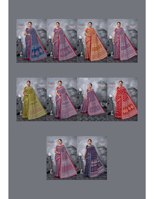 Gulab Pari Lakhani Cotton Sarees