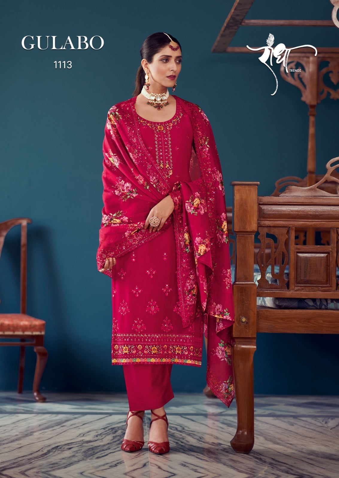 Gulabo Radha Trendz Georgette Pant Style Suits