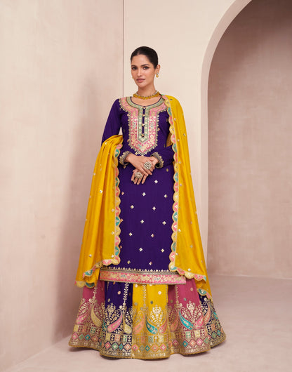 Gulbaug Aashirwad Creation Silk Readymade Skirt Style Suits