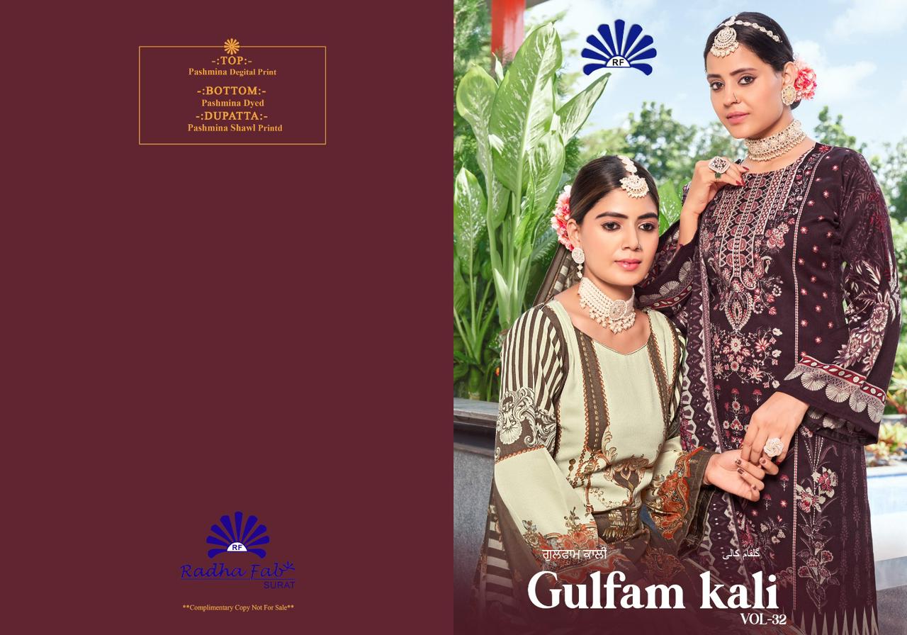 Gulfam Kali Vol 32 Radha Fab Pashmina Suits