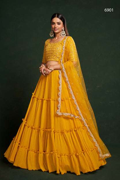 Gulkanya Vol 2 Aahvan Designs Faux Georgette Lehenga Choli