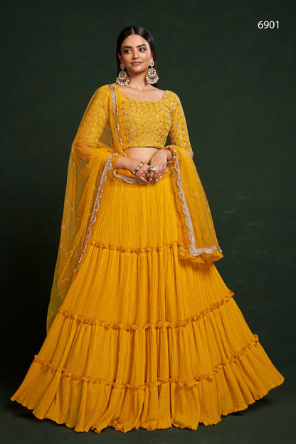 Gulkanya Vol 2 Aahvan Designs Faux Georgette Lehenga Choli