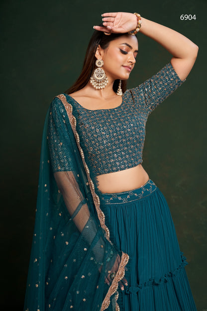 Gulkanya Vol 2 Aahvan Designs Faux Georgette Lehenga Choli