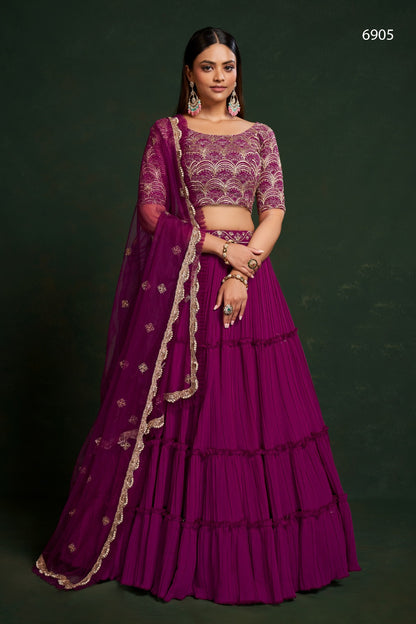 Gulkanya Vol 2 Aahvan Designs Faux Georgette Lehenga Choli