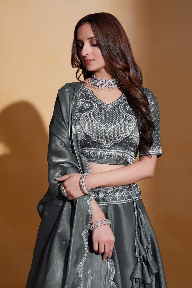 Gulkanya Vol 3 Aahvan Designs Organza Lehenga Choli