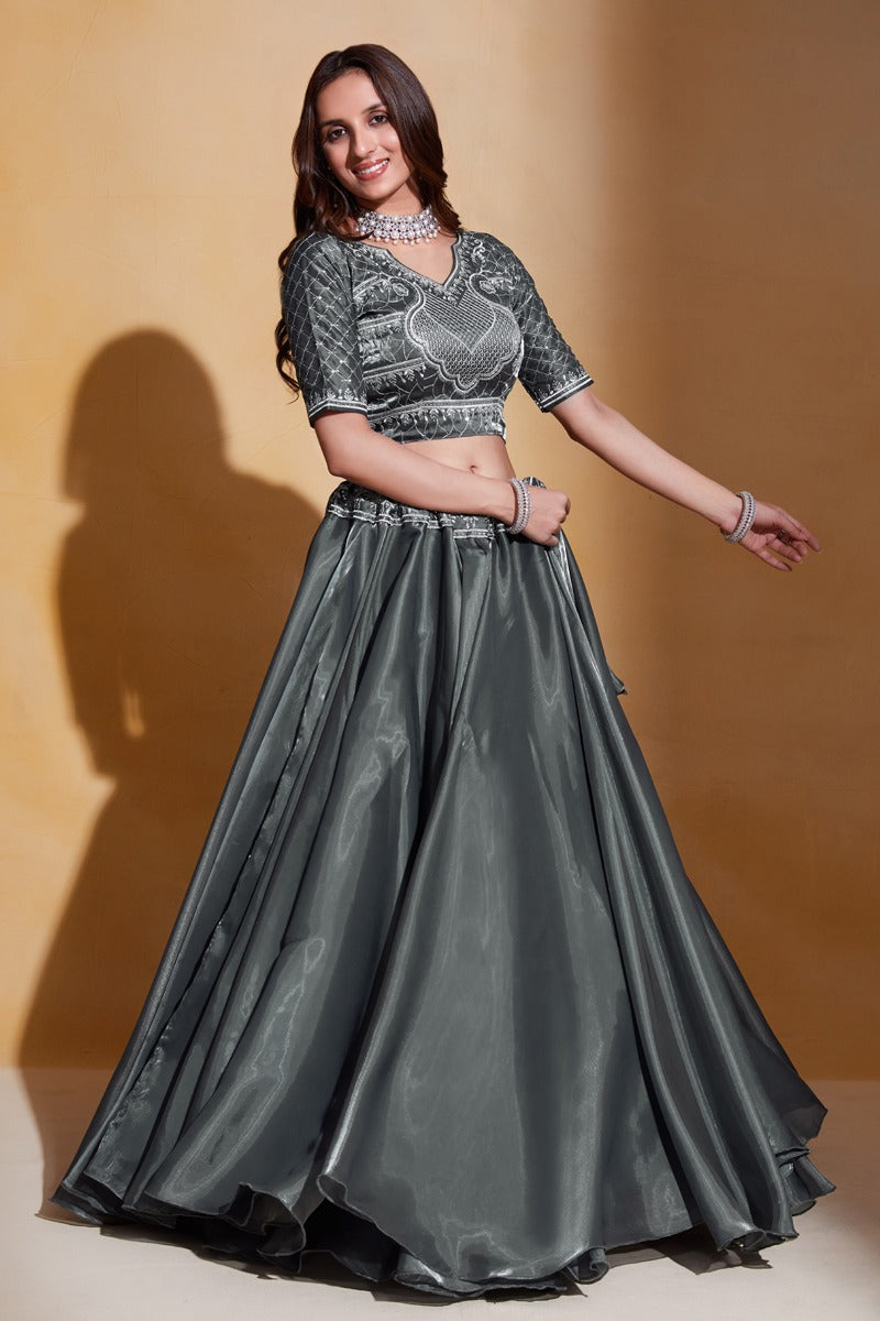 Gulkanya Vol 3 Aahvan Designs Organza Lehenga Choli