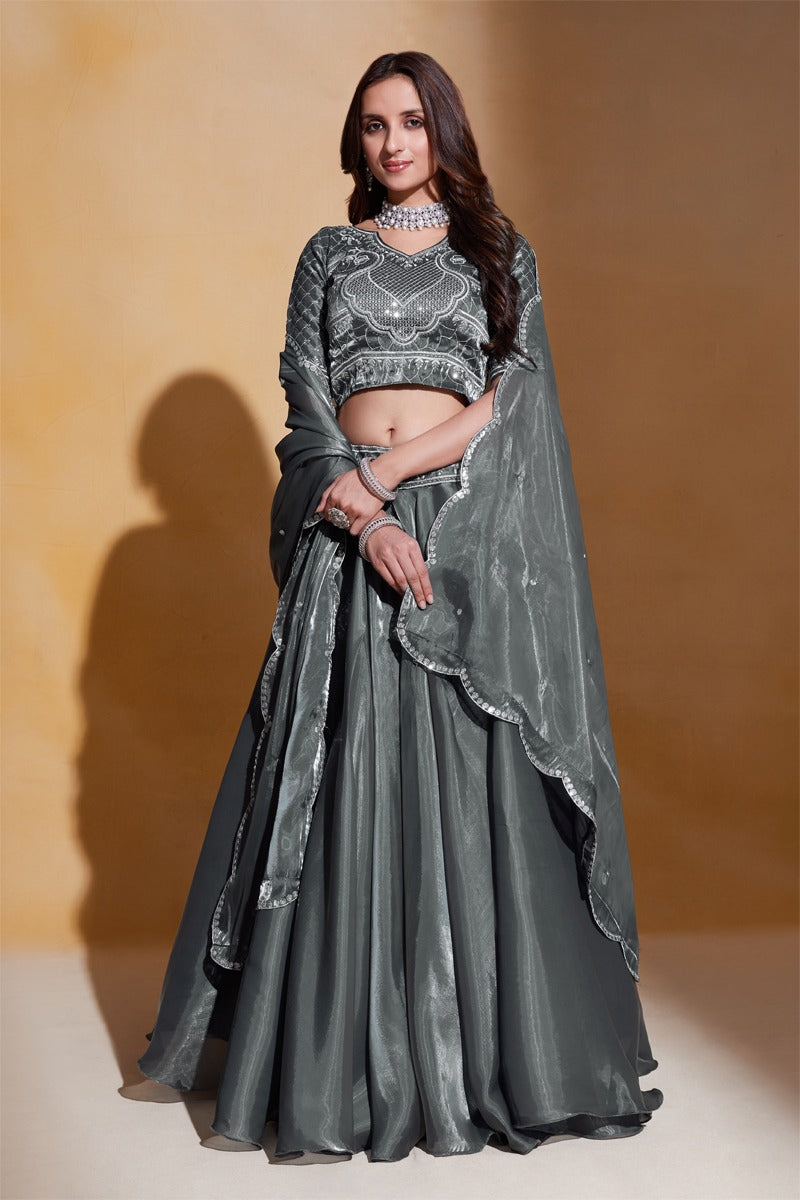 Gulkanya Vol 3 Aahvan Designs Organza Lehenga Choli