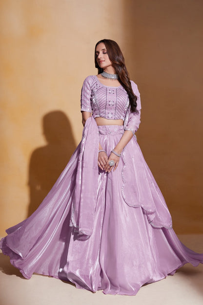 Gulkanya Vol 3 Aahvan Designs Organza Lehenga Choli