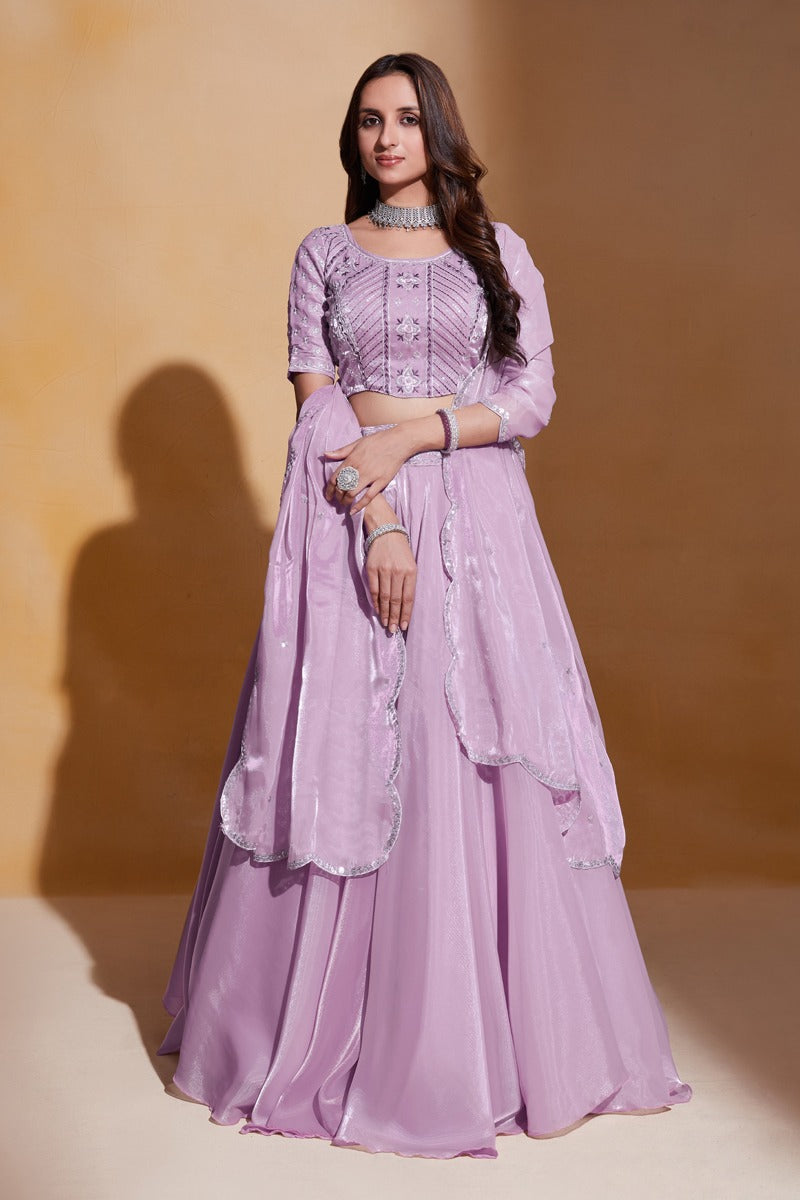 Gulkanya Vol 3 Aahvan Designs Organza Lehenga Choli