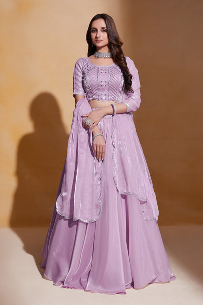 Gulkanya Vol 3 Aahvan Designs Organza Lehenga Choli