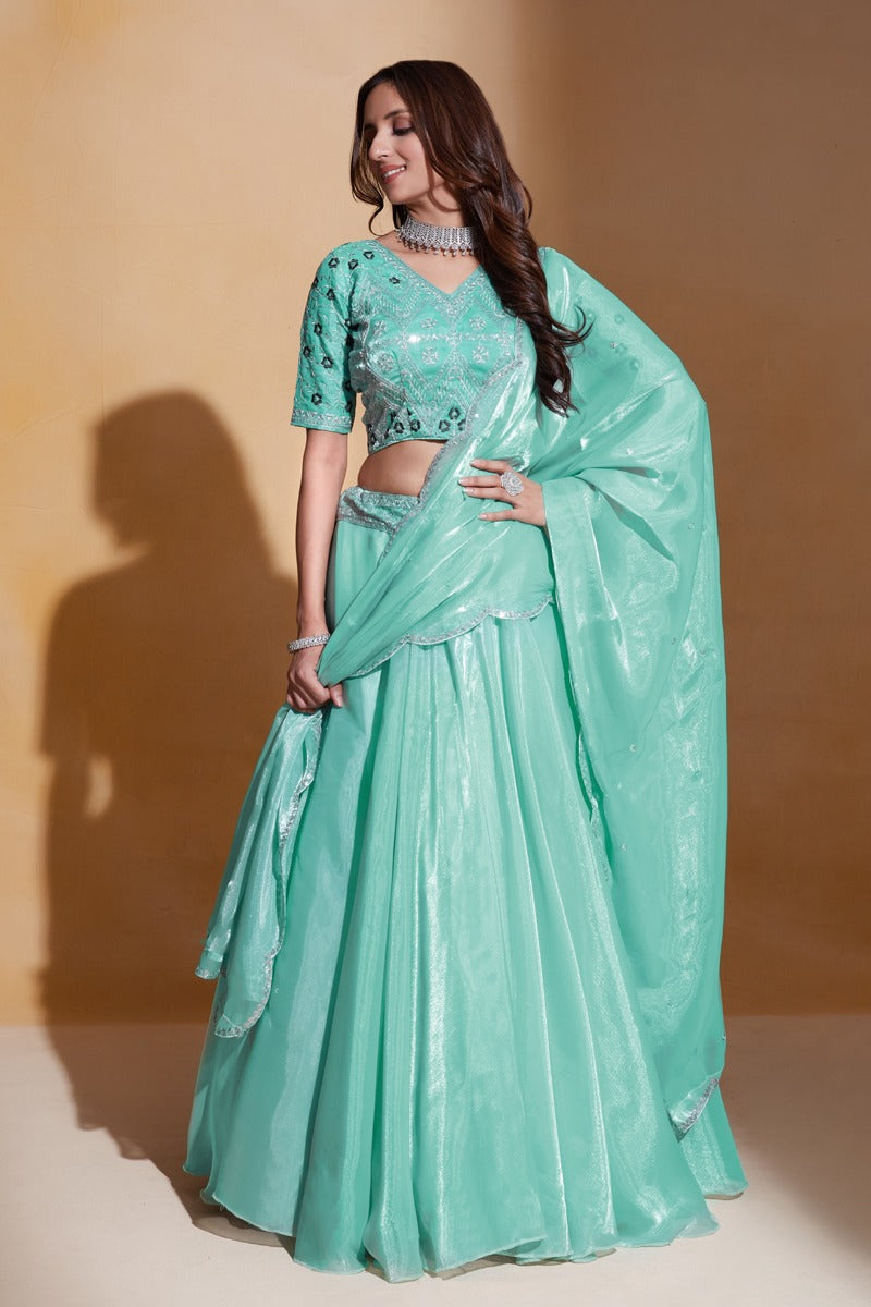 Gulkanya Vol 3 Aahvan Designs Organza Lehenga Choli