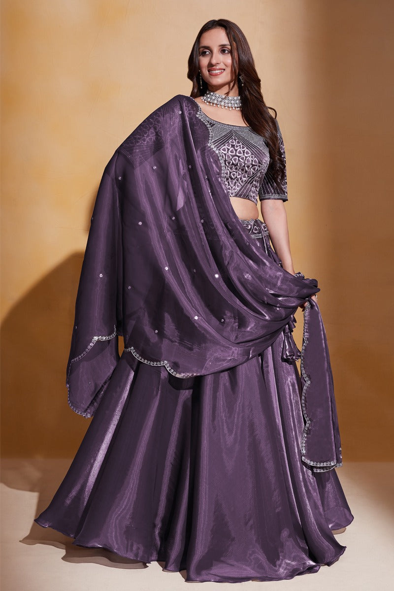 Gulkanya Vol 3 Aahvan Designs Organza Lehenga Choli
