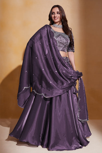 Gulkanya Vol 3 Aahvan Designs Organza Lehenga Choli