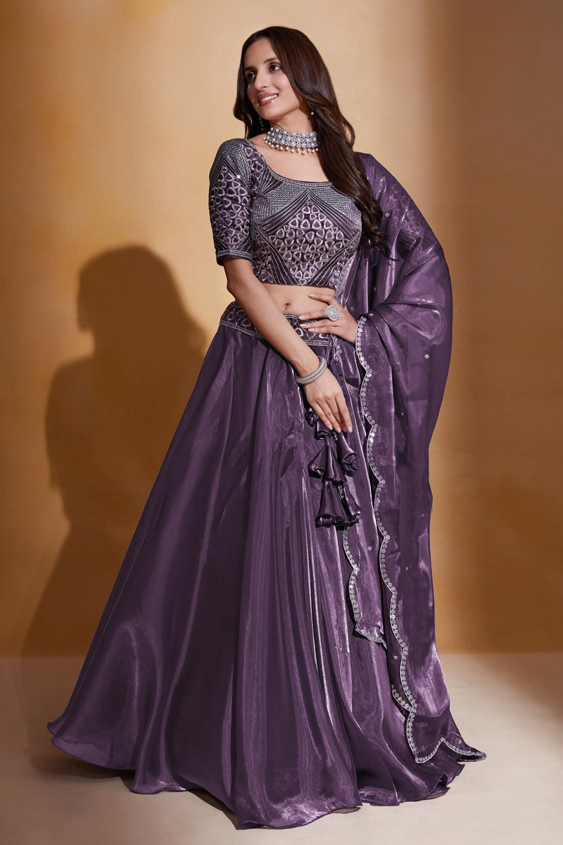 Gulkanya Vol 3 Aahvan Designs Organza Lehenga Choli