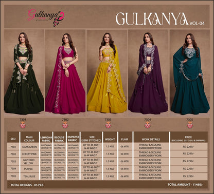 Gulkanya Vol 4 Aahvan Designs Georgette Lehenga Choli