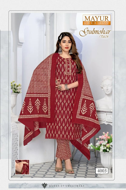 Gulmohar Vol 4 Mayur Creation Cotton Dress Material