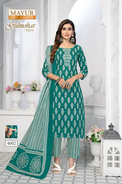 Gulmohar Vol 4 Mayur Creation Cotton Dress Material