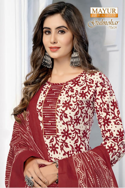Gulmohar Vol 4 Mayur Creation Cotton Dress Material