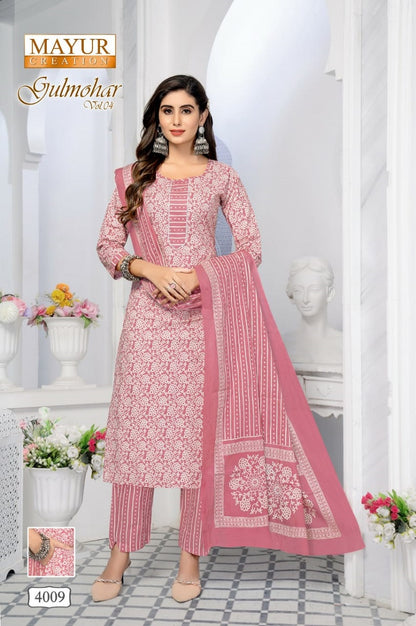 Gulmohar Vol 4 Mayur Creation Cotton Dress Material