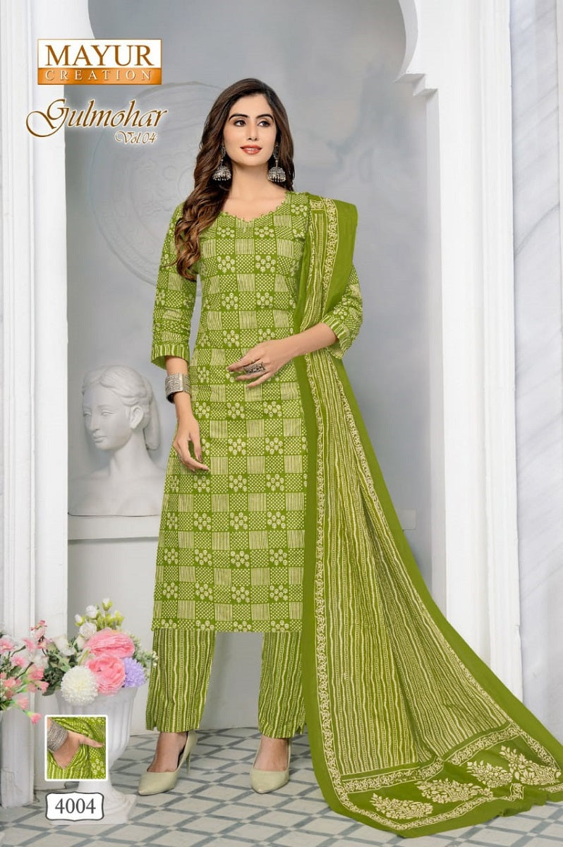 Gulmohar Vol 4 Mayur Creation Cotton Dress Material