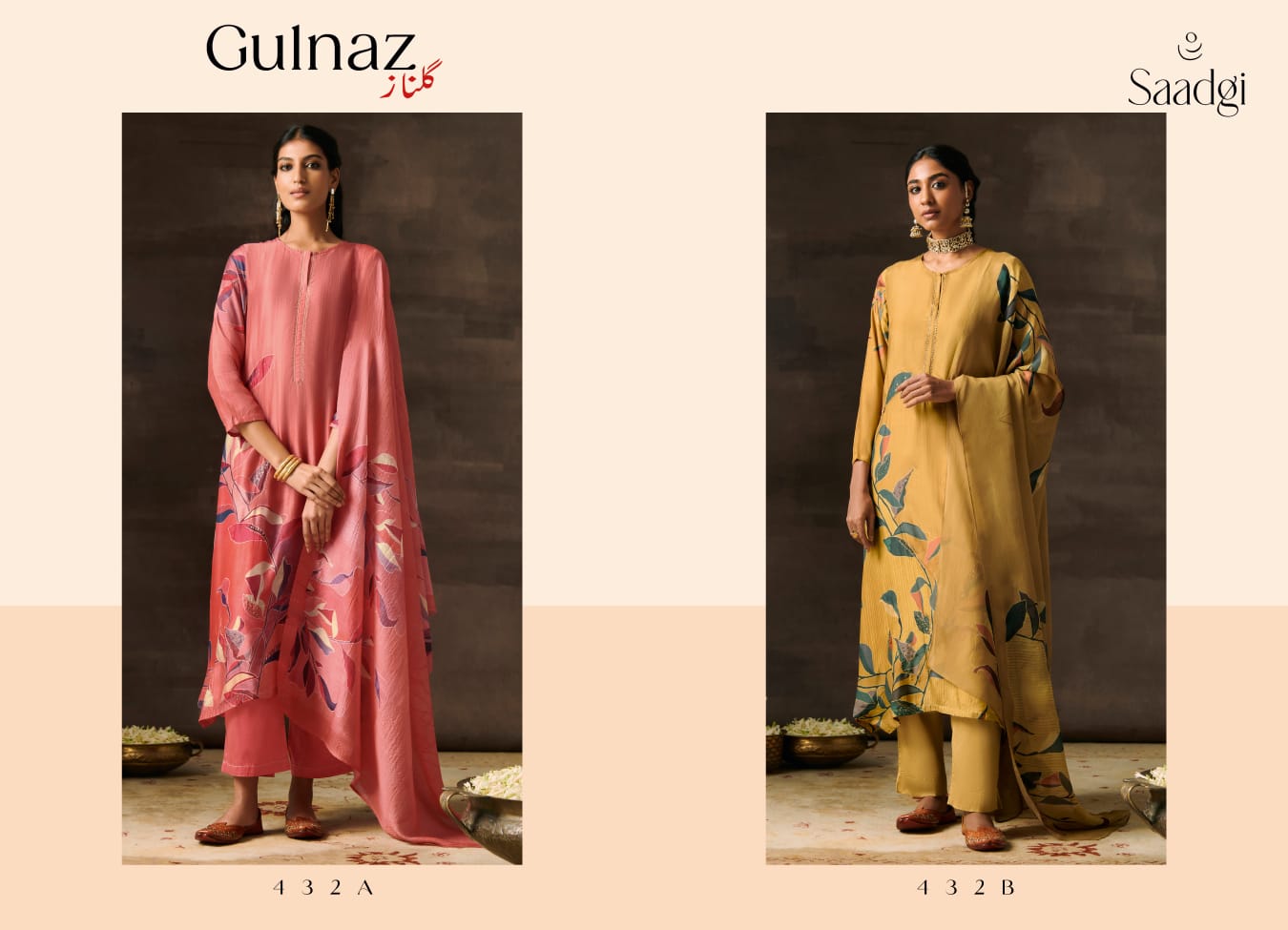 Gulnaz-432 Saadgi Cotton Silk Pant Style Suits