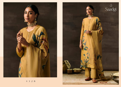 Gulnaz-432 Saadgi Cotton Silk Pant Style Suits
