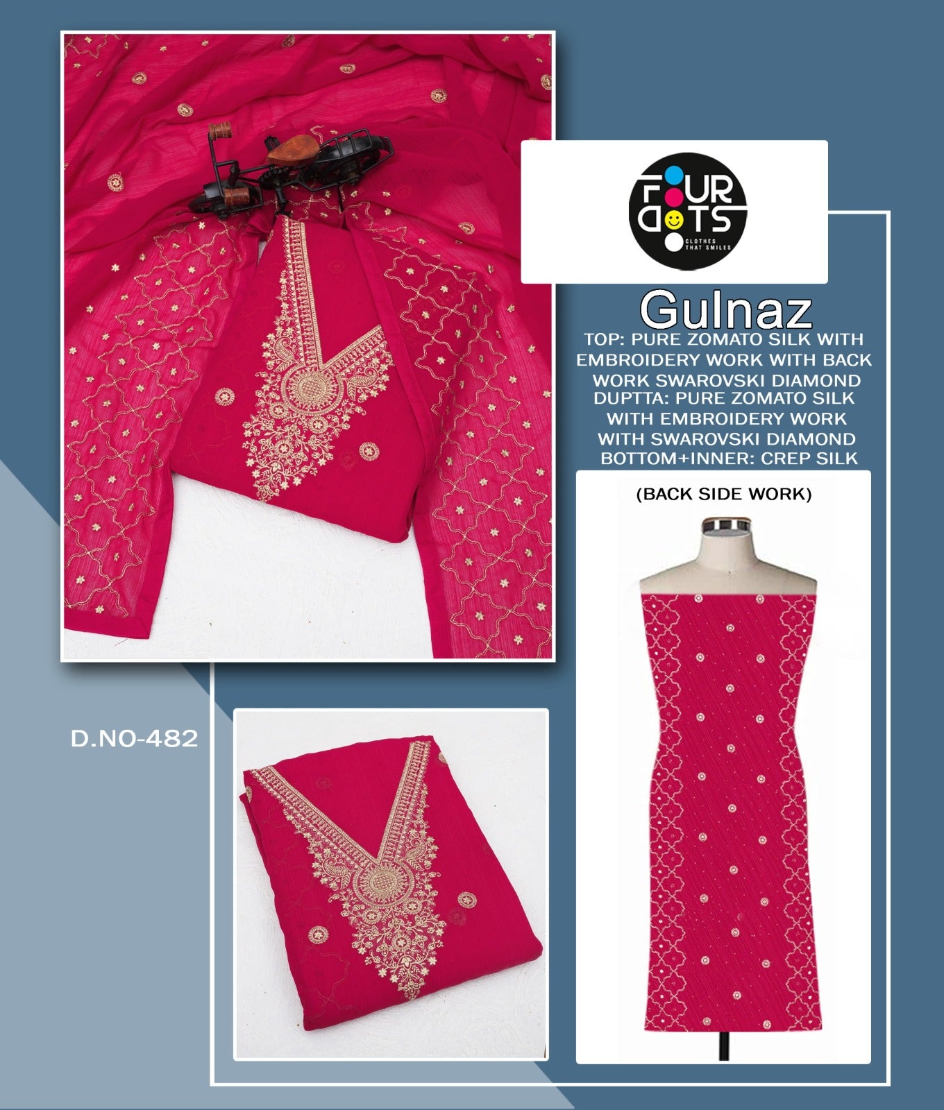 Gulnaz Four Dots Zomato Salwar Suits