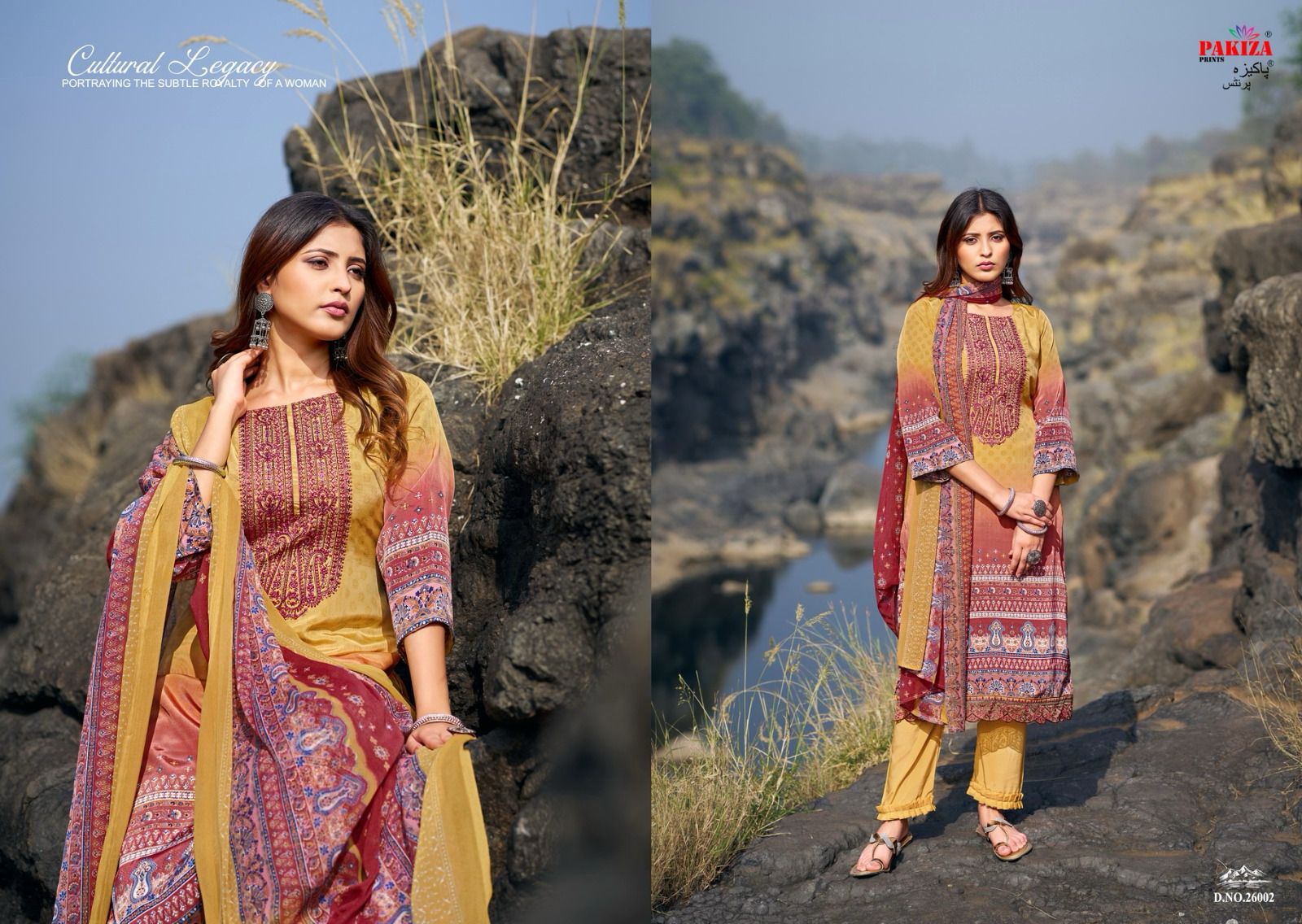 Gulnaz Vol 26 Pakiza Prints Royal Crepe Karachi Salwar Suits