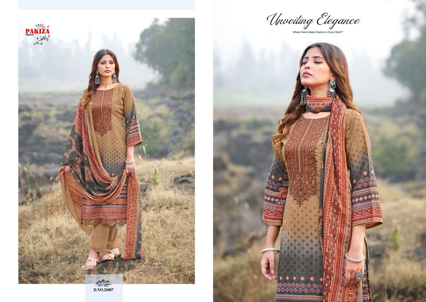 Gulnaz Vol 26 Pakiza Prints Royal Crepe Karachi Salwar Suits