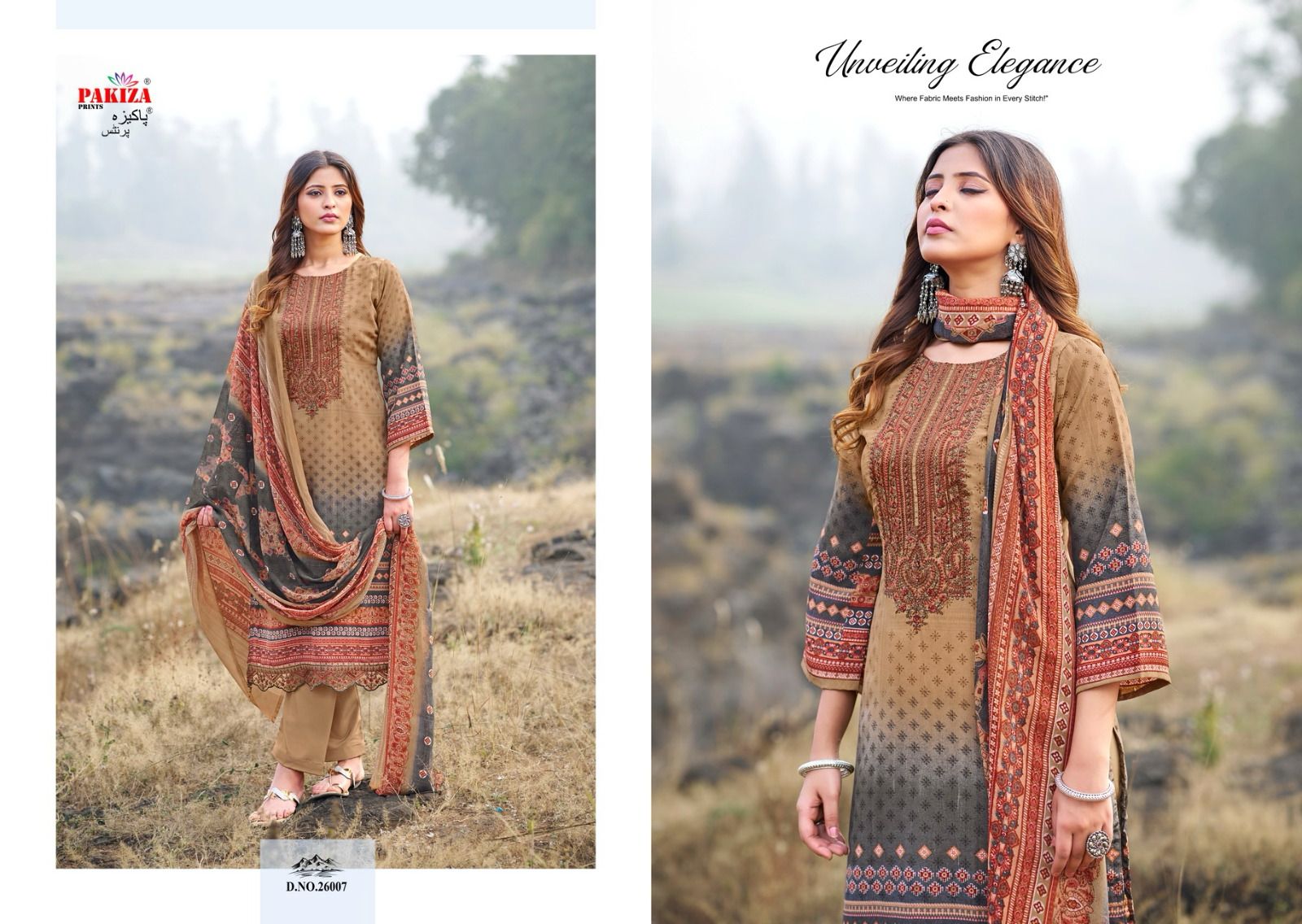 Gulnaz Vol 26 Pakiza Prints Royal Crepe Karachi Salwar Suits