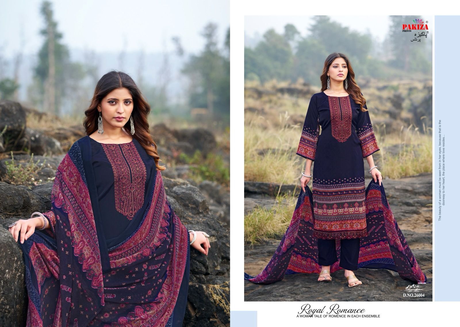 Gulnaz Vol 26 Pakiza Prints Royal Crepe Karachi Salwar Suits