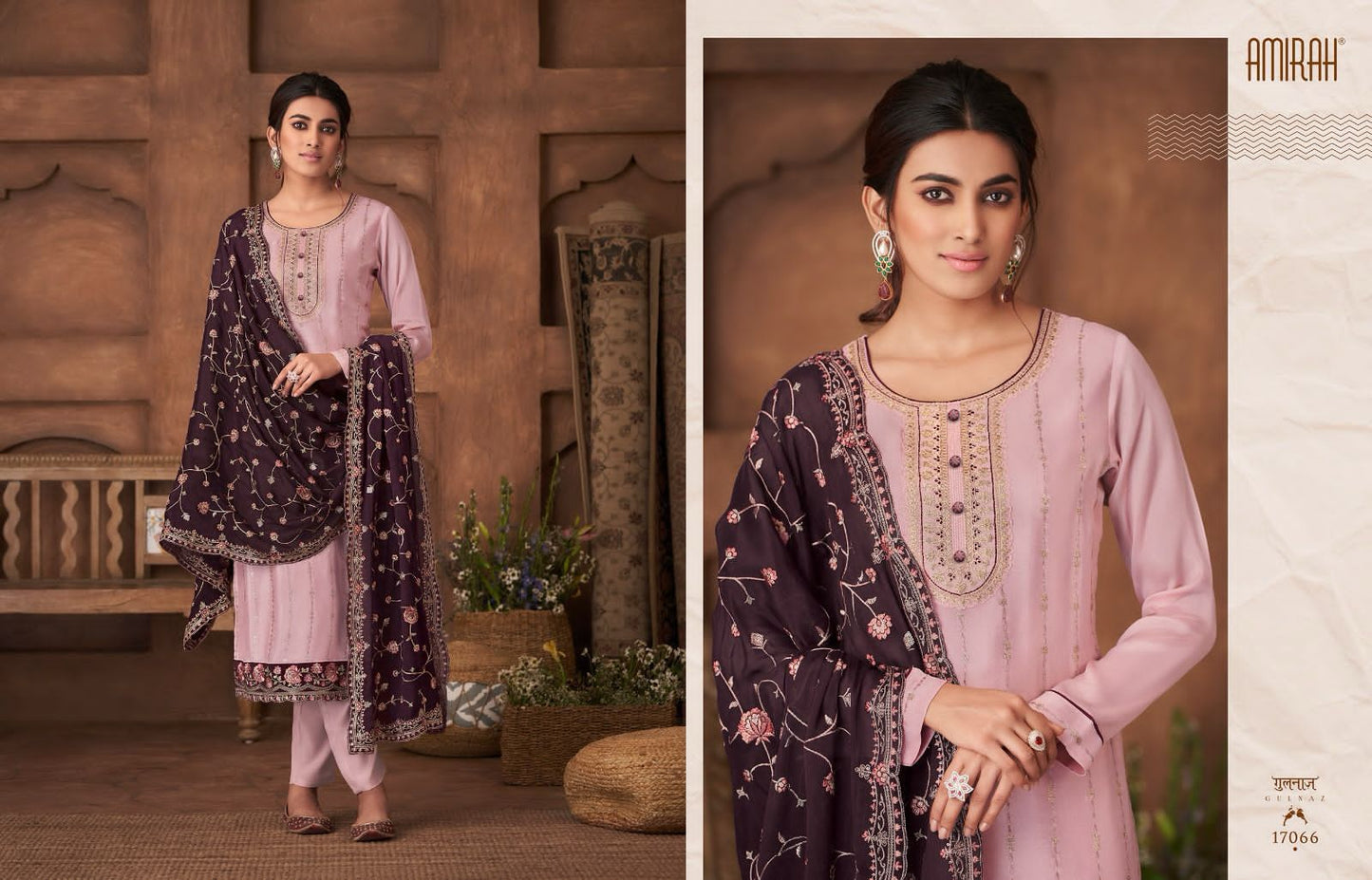 Gulnaz Vol 2 Amirah Chinon Silk Pant Style Suits