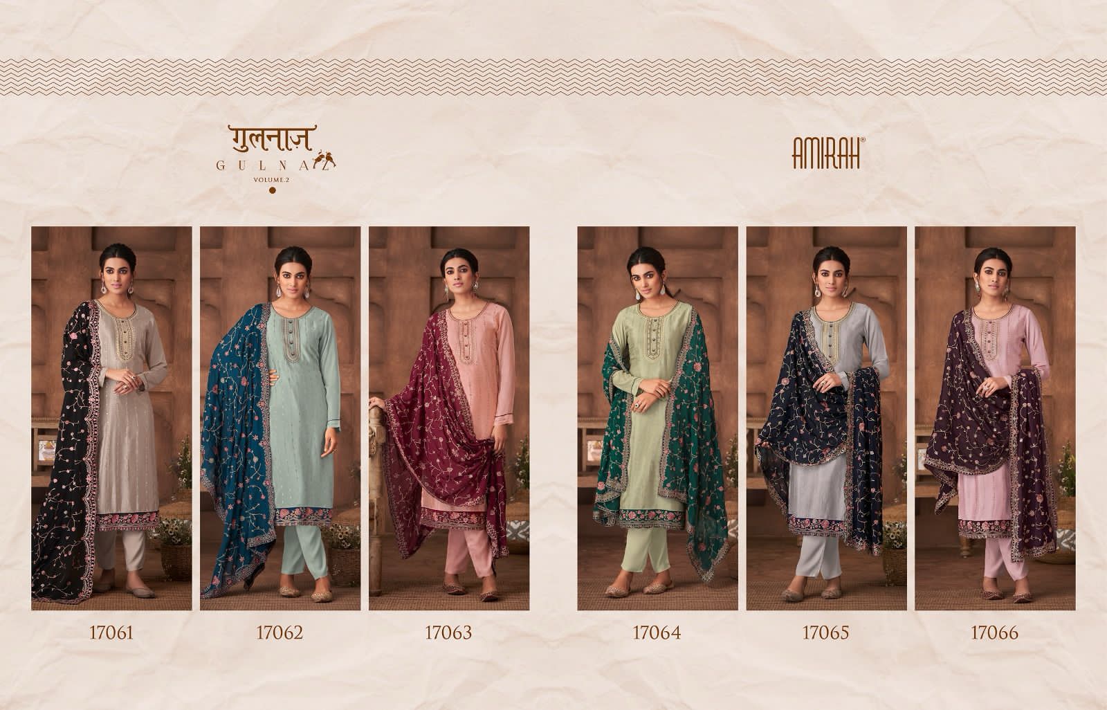 Gulnaz Vol 2 Amirah Chinon Silk Pant Style Suits