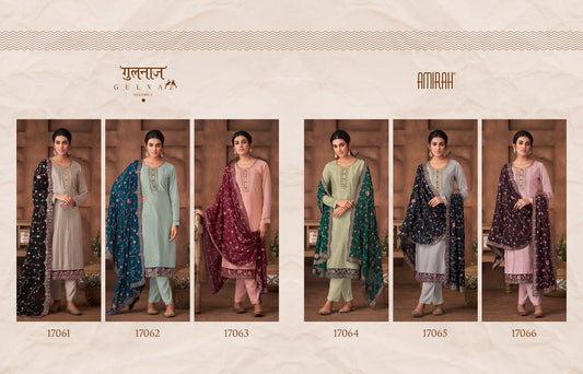 Gulnaz Vol 2 Amirah Chinon Silk Pant Style Suits