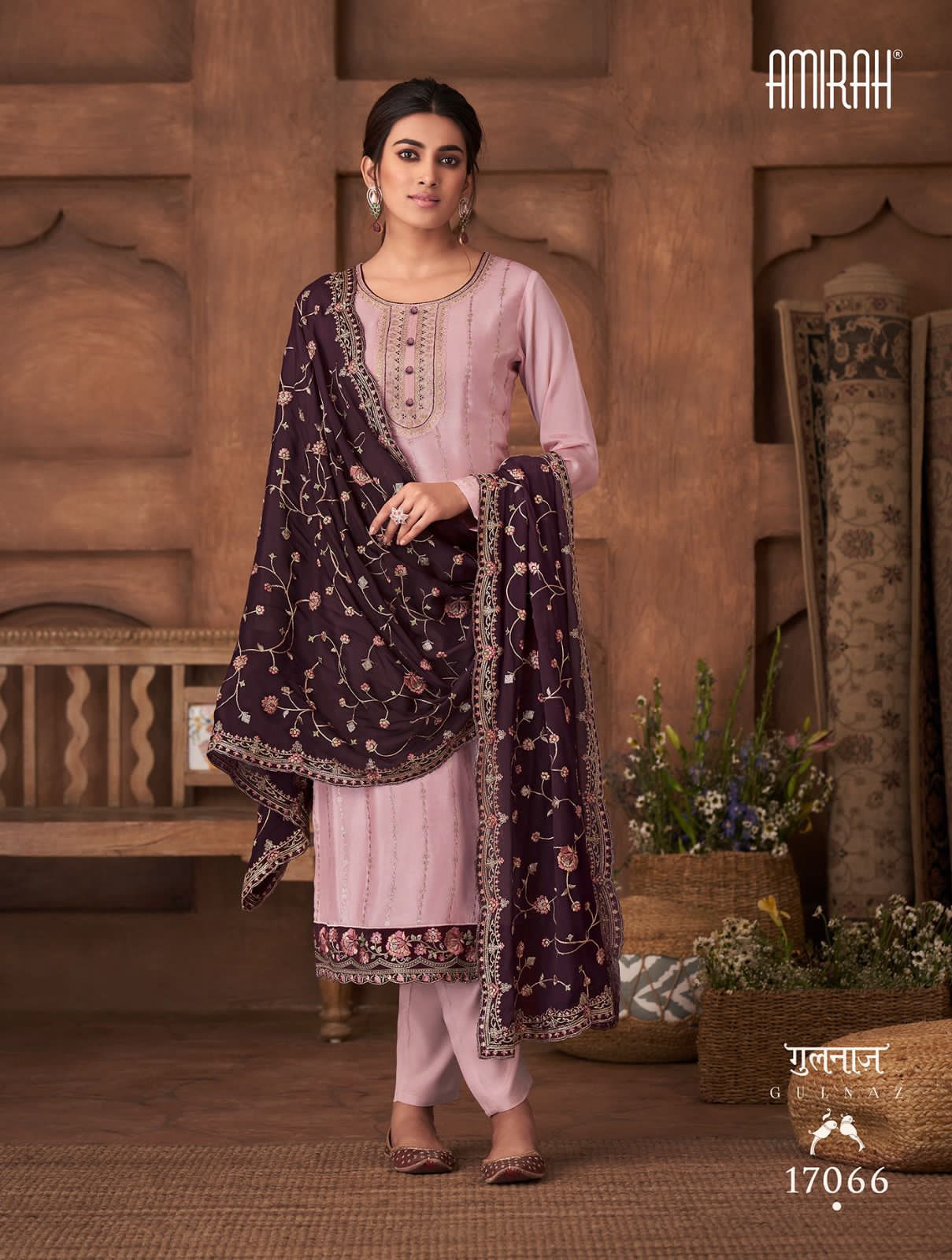 Gulnaz Vol 2 Amirah Chinon Silk Pant Style Suits