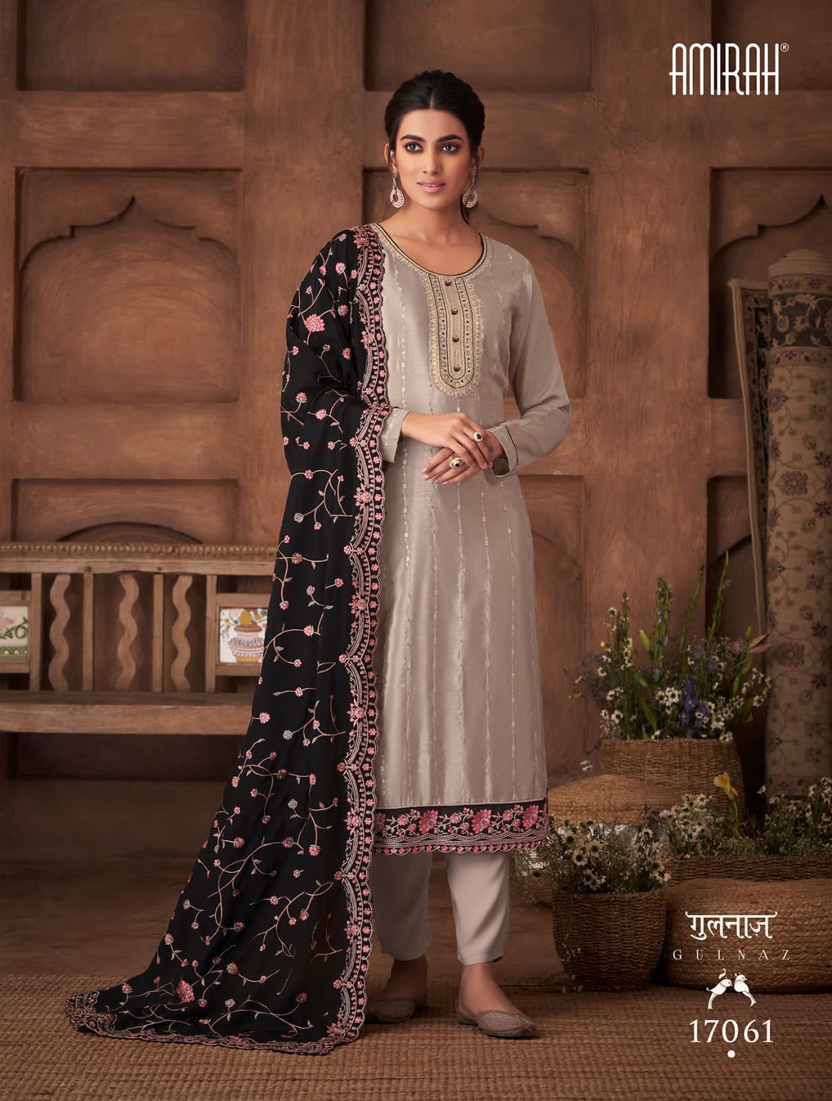 Gulnaz Vol 2 Amirah Chinon Silk Pant Style Suits