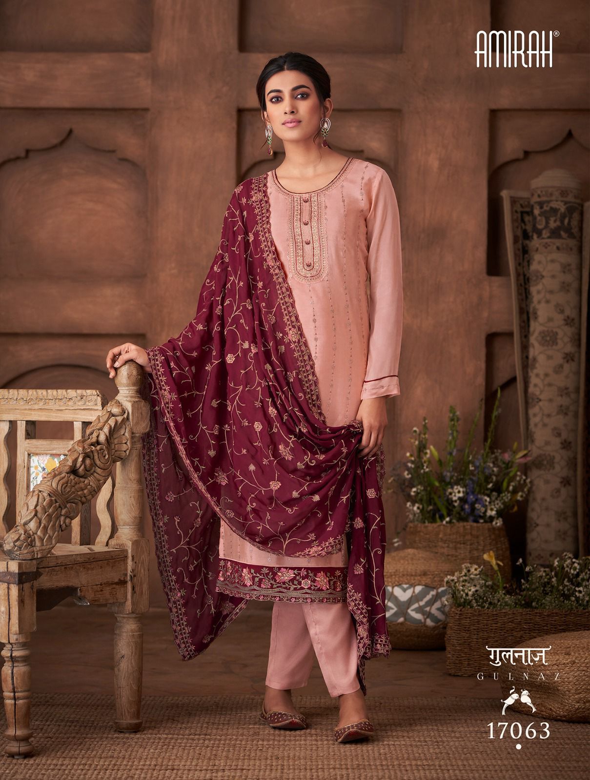 Gulnaz Vol 2 Amirah Chinon Silk Pant Style Suits