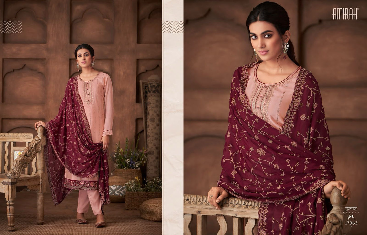Gulnaz Vol 2 Amirah Chinon Silk Pant Style Suits