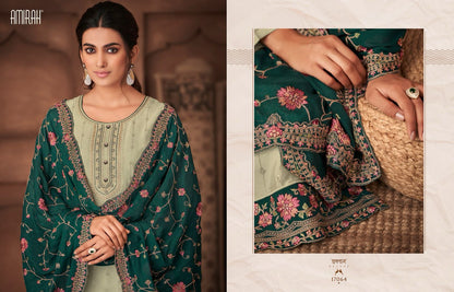 Gulnaz Vol 2 Amirah Chinon Silk Pant Style Suits
