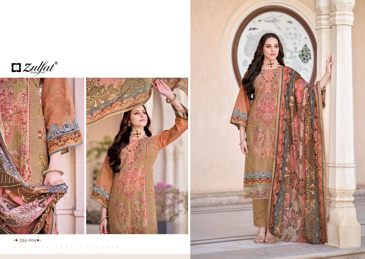 Gulrez Zulfat Designer Pure Cotton Karachi Salwar Suits