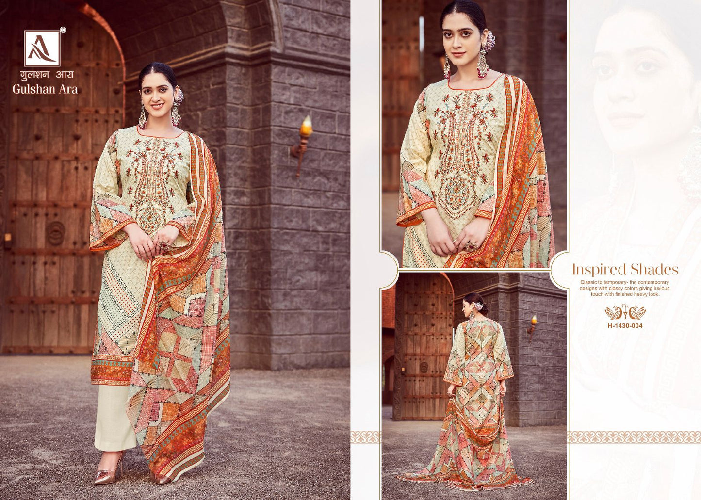 Gulshan Ara Alok Cambric Karachi Salwar Suits