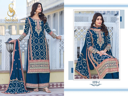 Guzaarish Sabah Chinon Silk Plazzo Style Suits