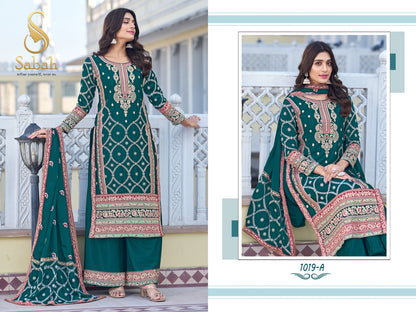 Guzaarish Sabah Chinon Silk Plazzo Style Suits