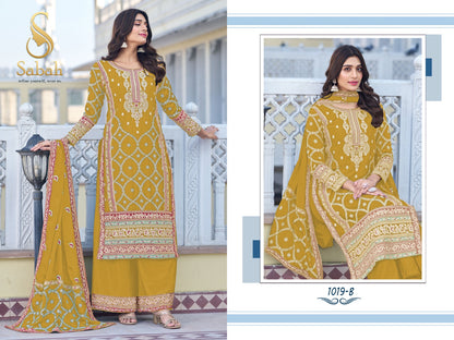 Guzaarish Sabah Chinon Silk Plazzo Style Suits