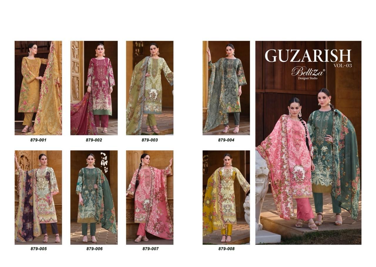 Guzarish Vol 3 Belliza Designer Studio Cotton Karachi Salwar Suits