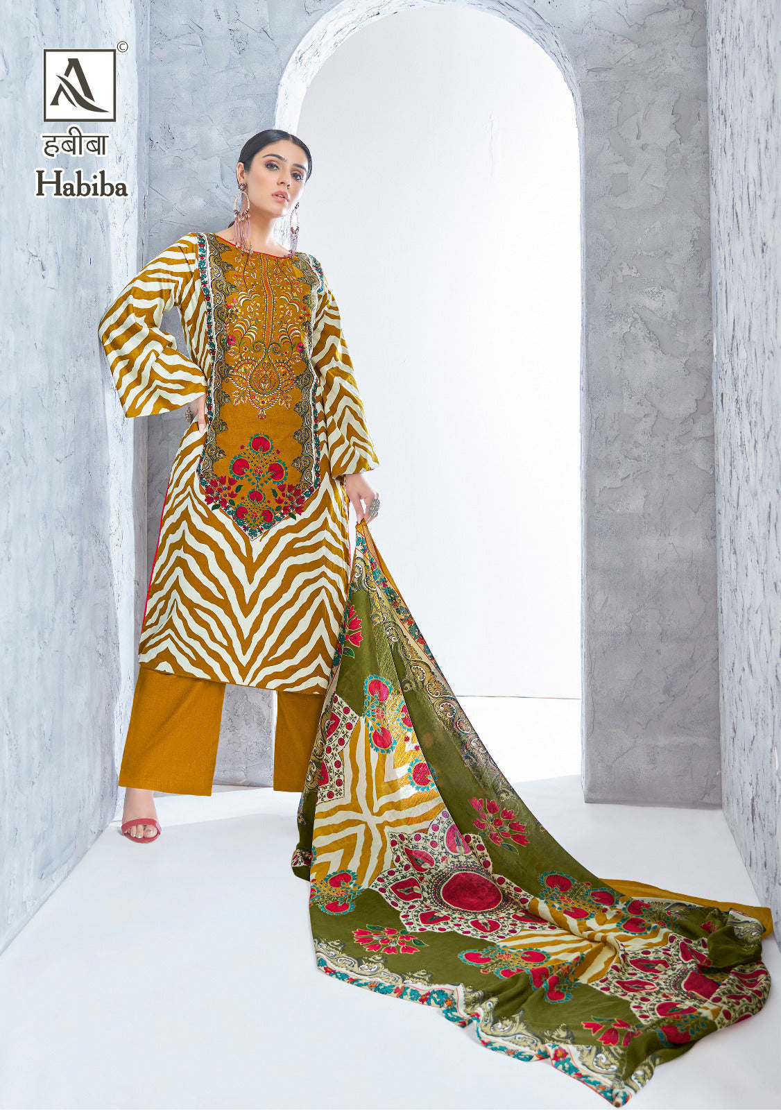 Habiba Alok Jaam Cotton Karachi Salwar Suits