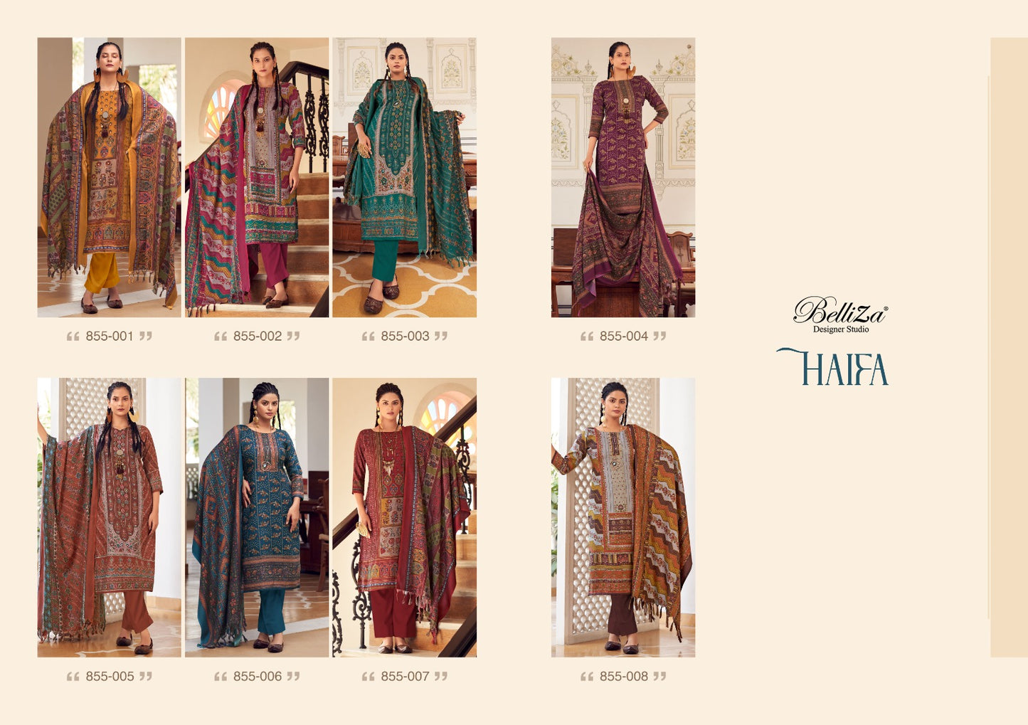 Haifa Belliza Designer Studio Wool Karachi Pashmina Salwar Suits