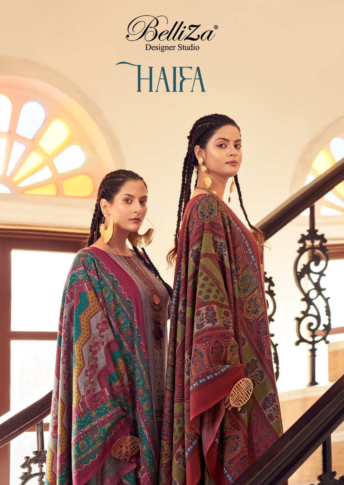 Haifa Belliza Designer Studio Wool Karachi Pashmina Salwar Suits