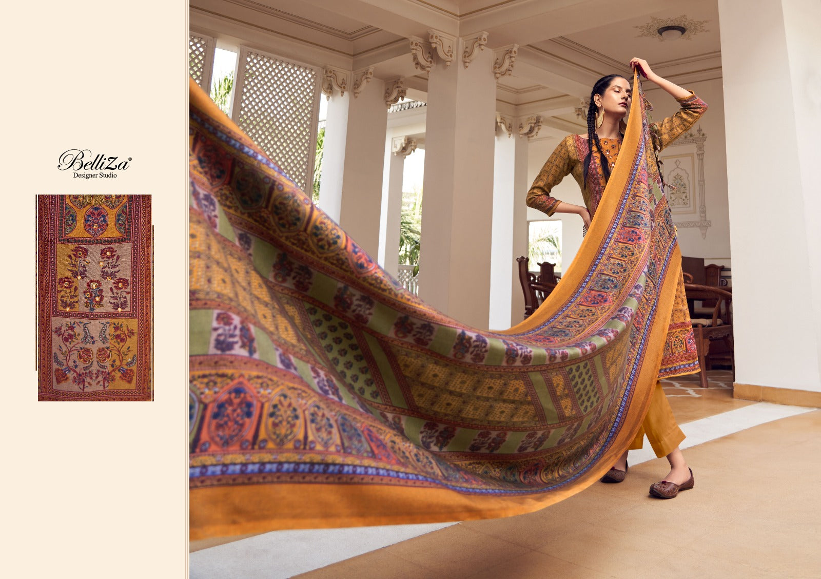 Haifa Belliza Designer Studio Wool Karachi Pashmina Salwar Suits